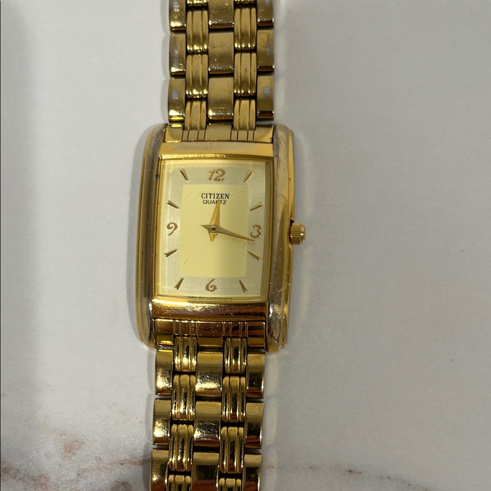 Citizen Gold-Tone Rectangular Watch - image 1